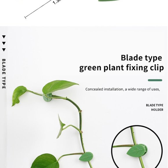 10 pc Leaf shaped sticky clips to hold your climbing plants in style - Picture 12 of 15
